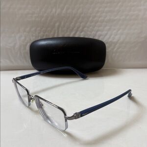 Salvatore Ferragamo SF2520A Titanium Glasses Gunmetal Blue Men's